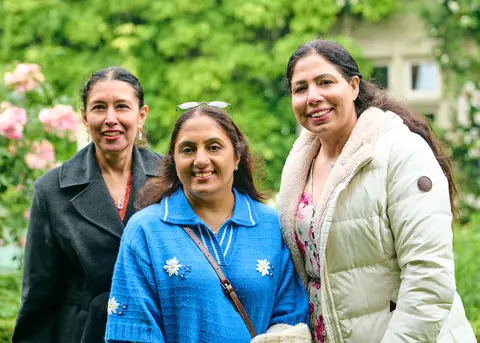 The same group of three women, another angle